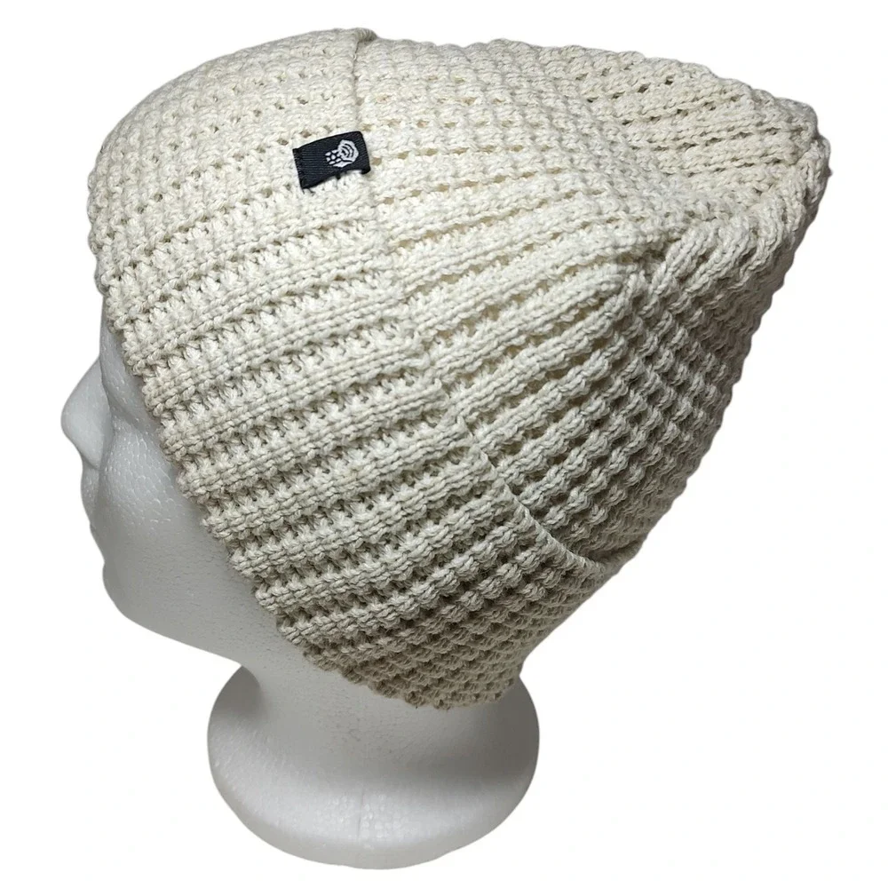Mountain Hardware Beanie Hat Mini Cable Knit Beige Womens One Size‎ Wool Blend